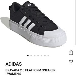 Adidas bravado 2.0 platform sneaker in black